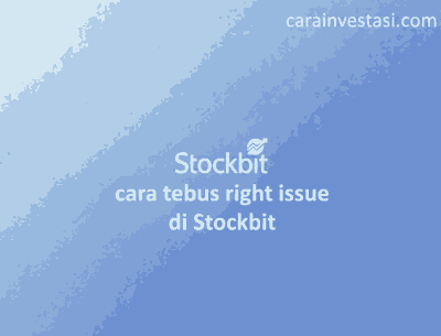 cara tebus right issue di stockbit